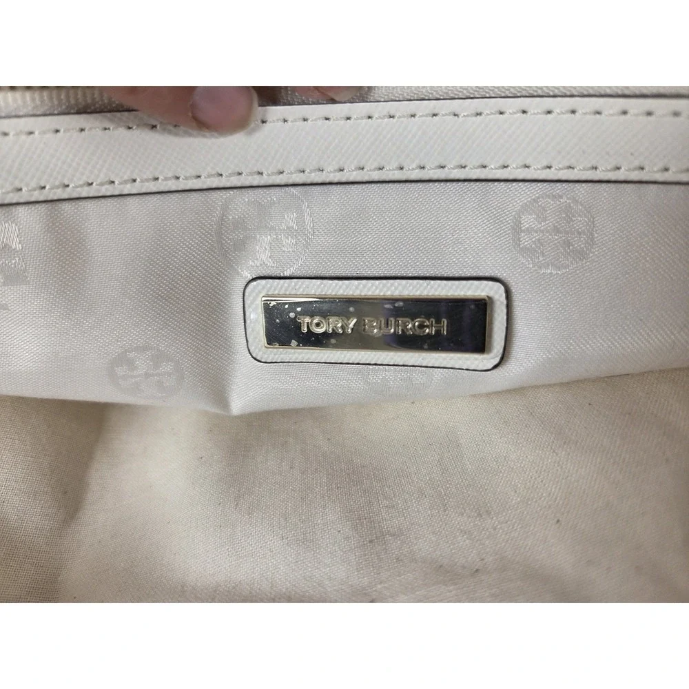 Tory Burch Leather Robinson Double Zip Large Tote  New Ivory Nwt